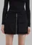 Zipper Up Denim Skirt With Flap Pockets