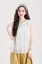 White Semisheer Round Neck Top