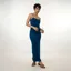 Navy Blue Solid Maxi Dress