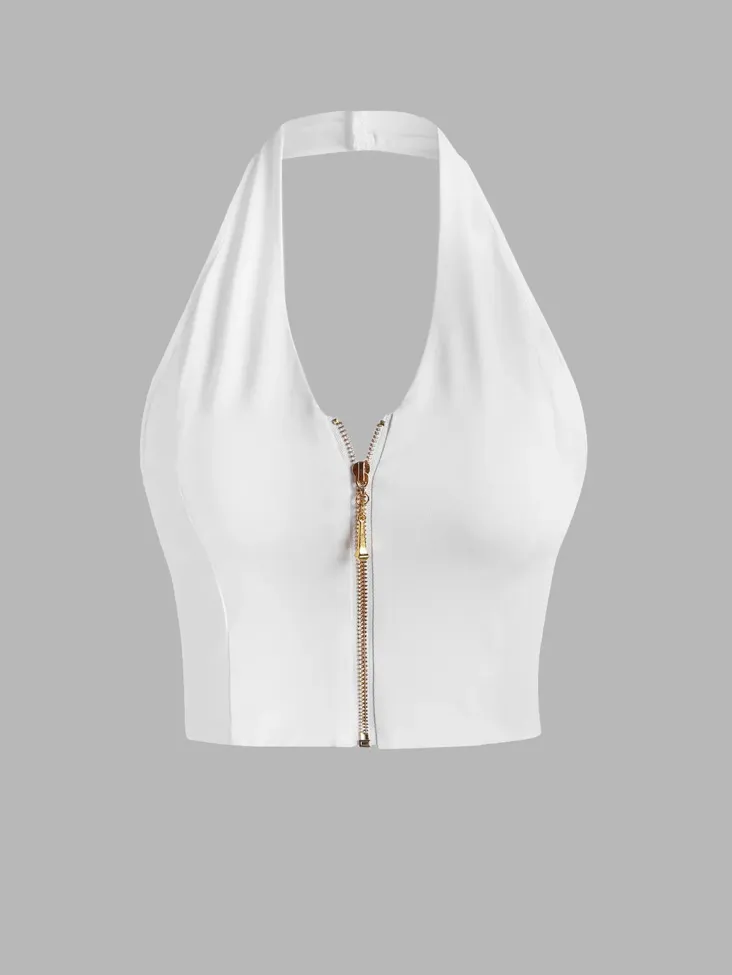 Halter Neck Crop Top - Image 1