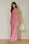 Red Gingham Scoop Neck Maxi Dress