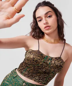 Metallic Graphic Camisole Top