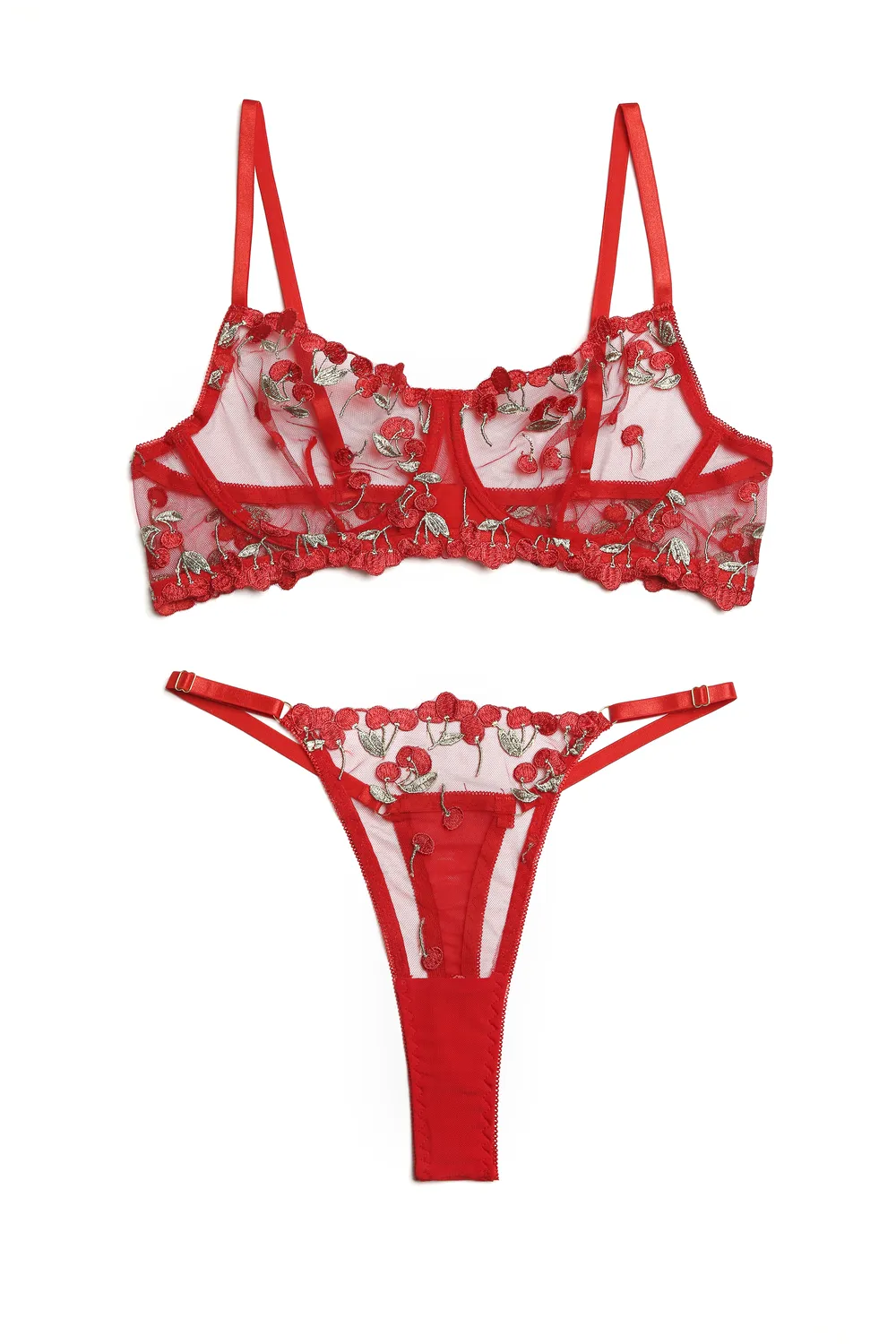 Wiln MUSE - Red 3 Piece Lingerie Set