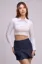 White Cotton Cropped Shirt