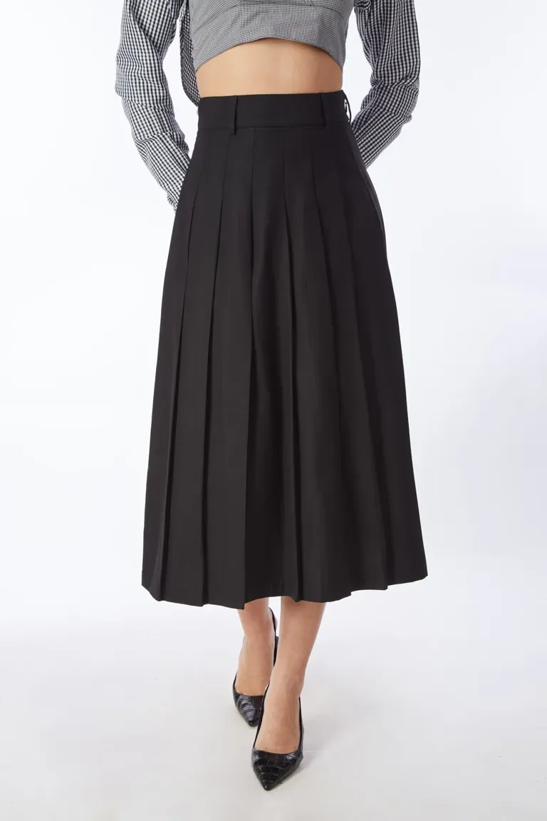 新品未使用 タグ付きsmyeon Midi box pleats skirt Midi box pleats skirt/ミディボックスプリーツスカート