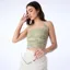 Green Printed Halter Neck Crop Top