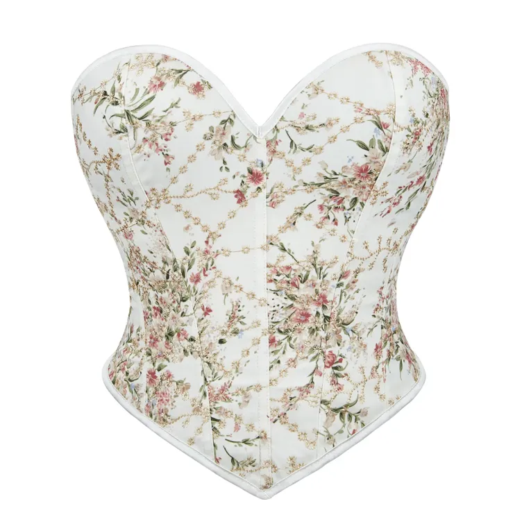 Off White Tie Up Corset Top - Image 1