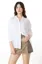 White Solid Spread Collar Oversized Shirt