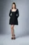 Black Fit Flare Embellished Dress