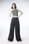 Black Wide Leg Pleated Trouser