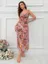 Lilac Floral Ruffle Detail Slip Dress