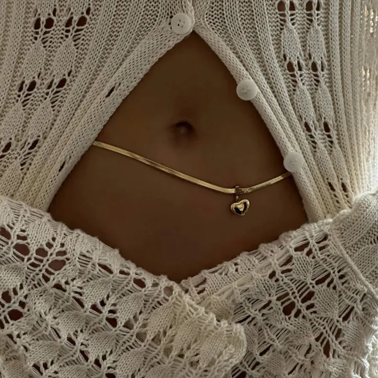 Gold Imitation Heart Waist Chain - Image 1