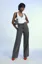 Dark Grey Mid Rise Wide Led Jeans