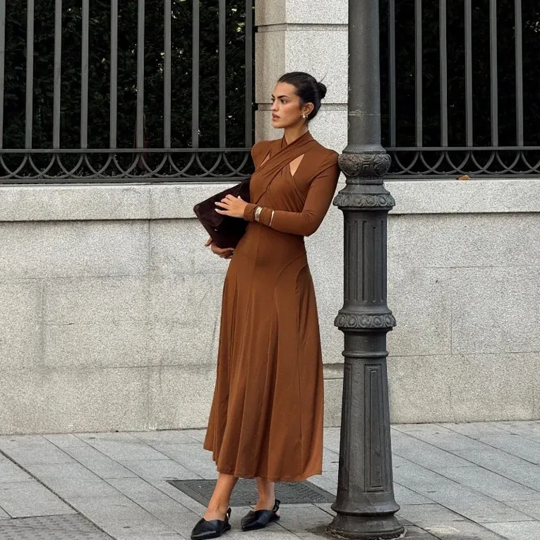 Asymmetric Cutout Maxi Dress - Image 1