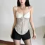 White Tieup Corset Top