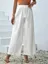 White Loose Fit Drawstring Pants