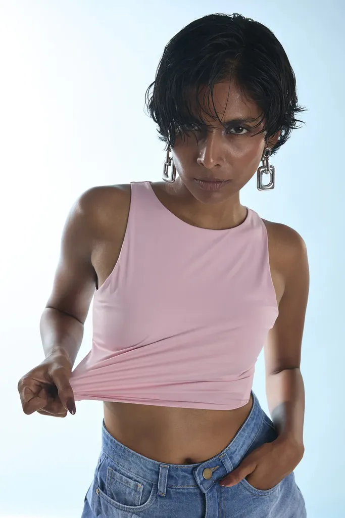 Polyamide Crop Tank Top - Image 1