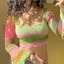 Crochet Knit Hollow Out Crop Top