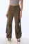 Brown Solid Cargo Trousers