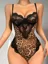 Light Brown Leopard Print Bodysuit