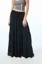 Black Solid Tiered Maxi Skirt