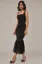 Black Solid Mermaid Style Maxi Dress