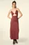 Rust Cut-Out Slit Dress