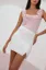 White Solid Straight Skirt