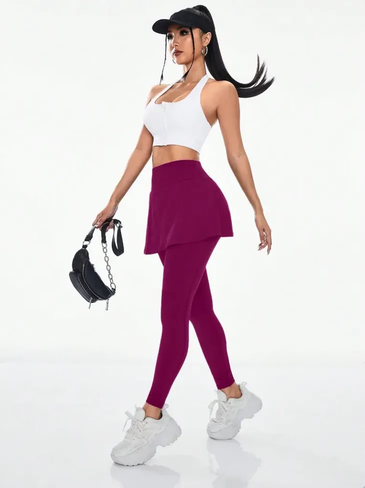 Builtin Skirt Gym Leggings - Image 1