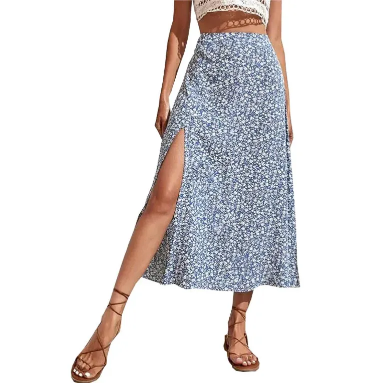 Floral Midcalf Aline Skirt - Image 1