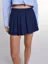Striped Blue Pleated Micro Mini Skirt