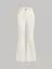 White Solid Highrise Bootcut Pants