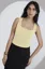 Light Yellow Scoop Neck Tank Top