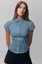 Blue Fitted Button Down Shirt