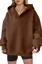 Brown Oversized Hooded Sweatshirt