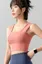 Peach Solid Square Neck Crop Top