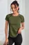 Olive Solid Crew Neck Tshirt