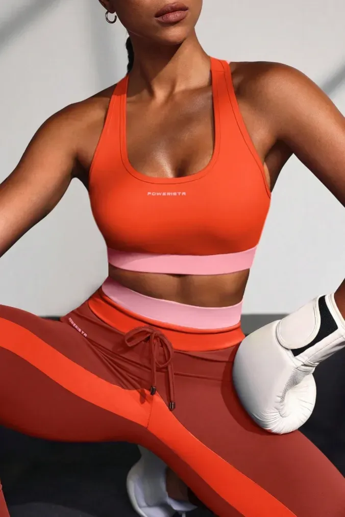 Orange Scoop Neck Bralette Top - Image 1