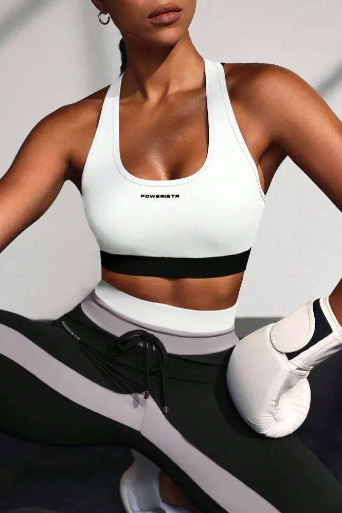 White Scoop Neck Bralette Top - Image 1