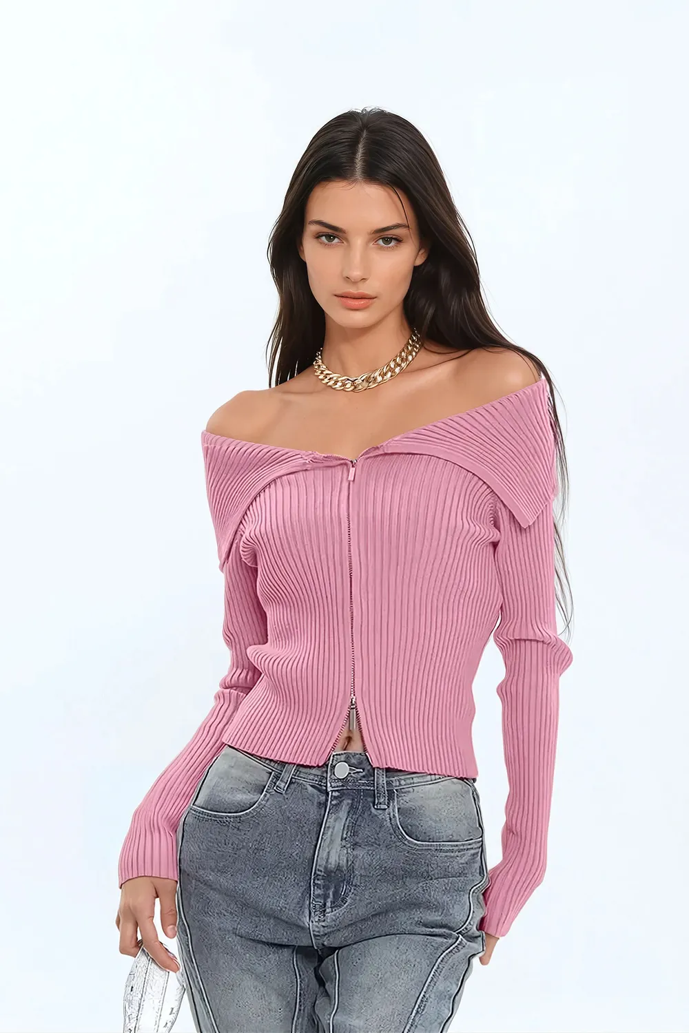 【新品未開封】rose cardigan pink (POP UP限定) Crew Neck Cropped Cardigan-Pink Ribbon | Boden USA