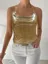 Metallic Cowl Neck Top