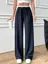 Mid Rise Striped Drawstring Pants