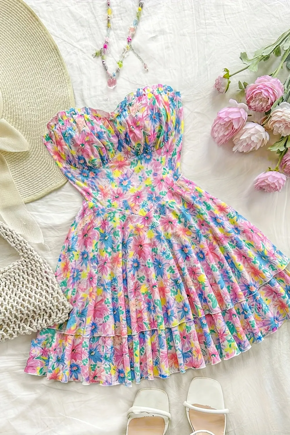 新品タグ付き Prairie Rose Tiered Dress ROSE BUD｜SWEAT TIERED DRESS | Rakuten Fashion(楽天