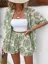Green Floral Shorts Coord Set