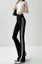 Black High Rise Striped Bootcut Pants