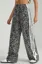 Mid Rise Leopard Print Striped Trackpants