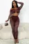 Brown Offshoulder Cutout Jumpsuit