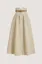 Beige High Rise Buttoned Maxi Skirt