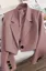 Mauve Crop Lapel Collar Blazer