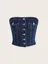 Dark Blue Denim Tube Top